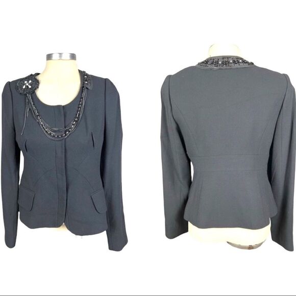 TRACY Reese Runway Chain Neck Wool Blazer/jacket - Picture 2 of 4